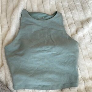 Old Navy Green Fitted Crop Tank Top